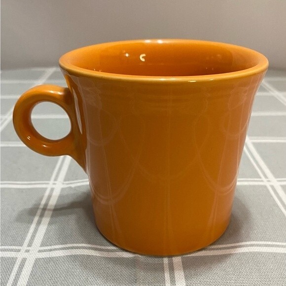 Fiestaware HLC USA Replacement Tangerine Orange Ring Handle Coffee Mug Tea Cup - Picture 3 of 8